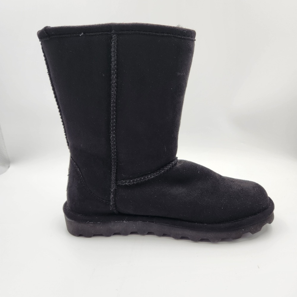 Bearpaw Black Suede‎ Winter Boots Womens Size 7 Mid Calf Outdoor Casual Fashion - Picture 4 of 14